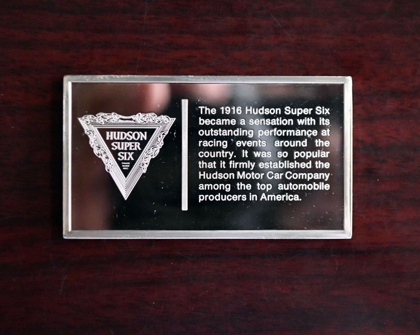 1916 Hudson Centennial Car Ingot Collection 1000 Grain Sterling Franklin Mint