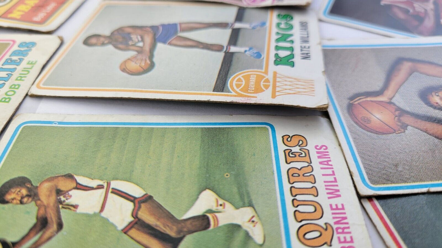 1970s Topps Basketball Lot of 10 Cards Williams, Rule, Smith, Moore, Reed, Love