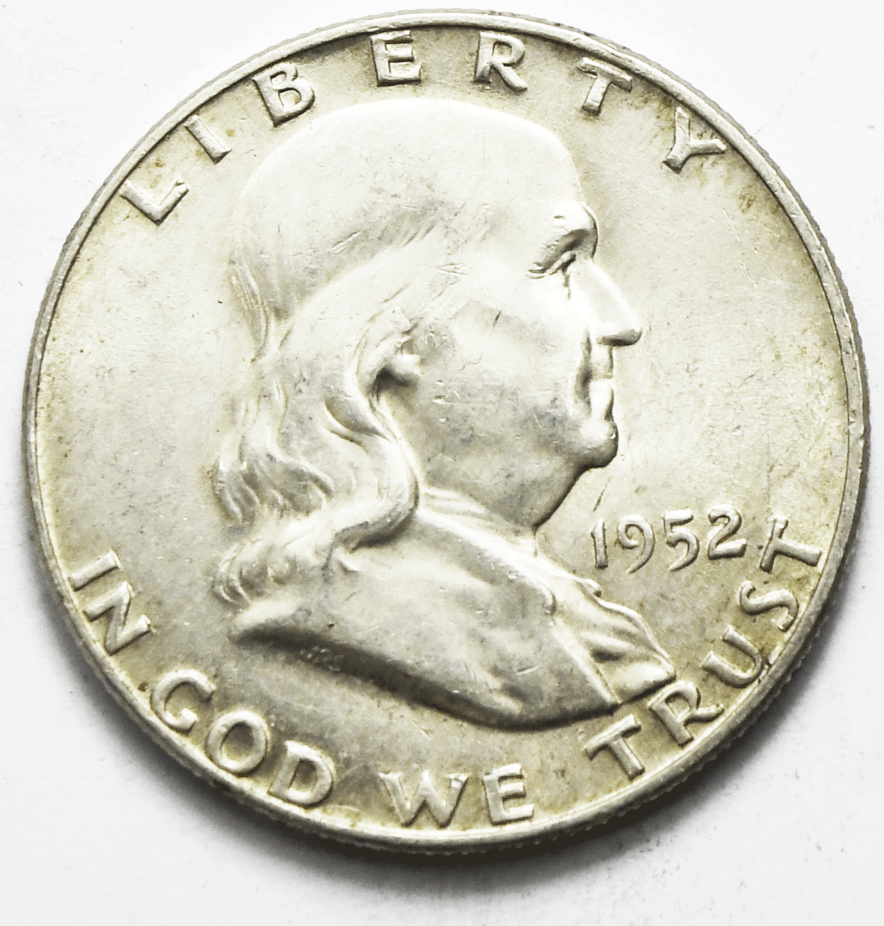 1952 D 50c Franklin Silver Half Dollar Fifty Cents Denver AU