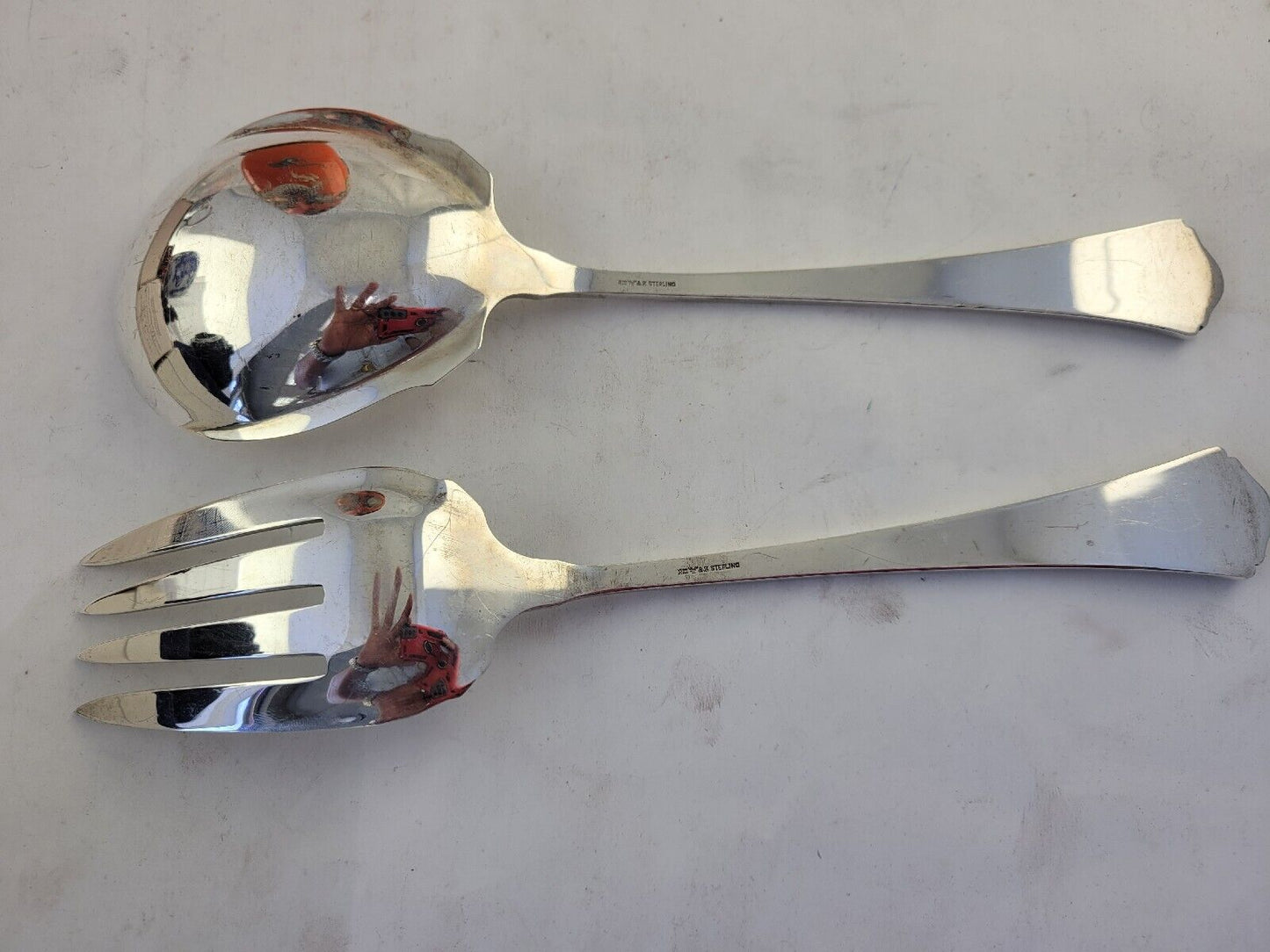 Antique By Wallace 2pc. Sterling Silver 2pc Salad Serving Set 6.1oz.