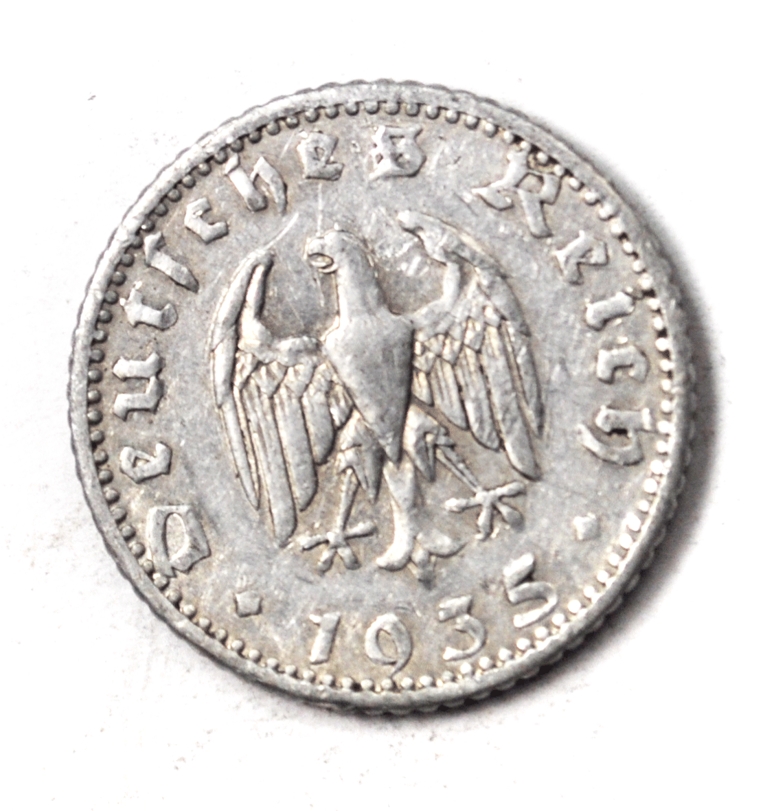 1935 E Germany Third Reich 50 Reichspfennig KM# 87 Aluminum Coin
