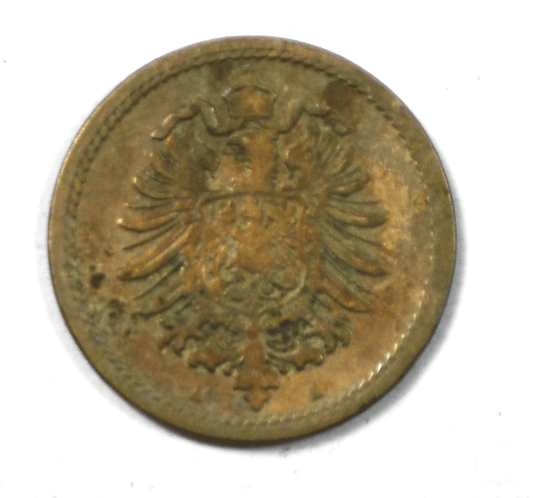 1875 A Germany Empire 5 Five Pfennig KM# 3