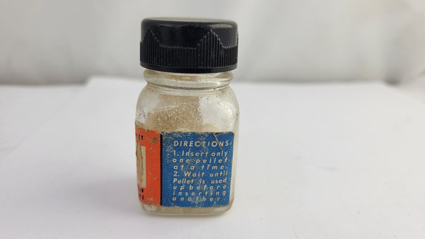 Lionel Postwar Original SP Smoke Pellets In Orange Label Bottle - Opened
