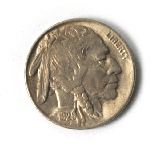 1929 S 5c Buffalo Nickel Five Cents San Francisco AU