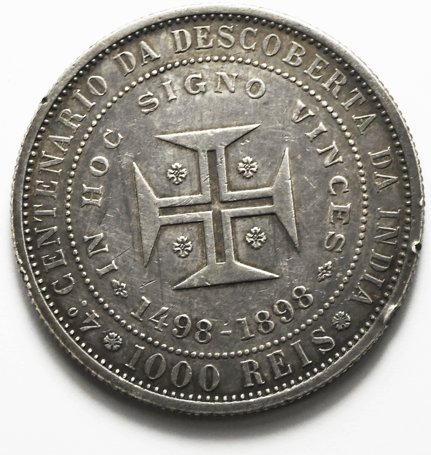 1898 Portugal 1000 Thousand Reis Silver Coin KM# 539 Low Mintage