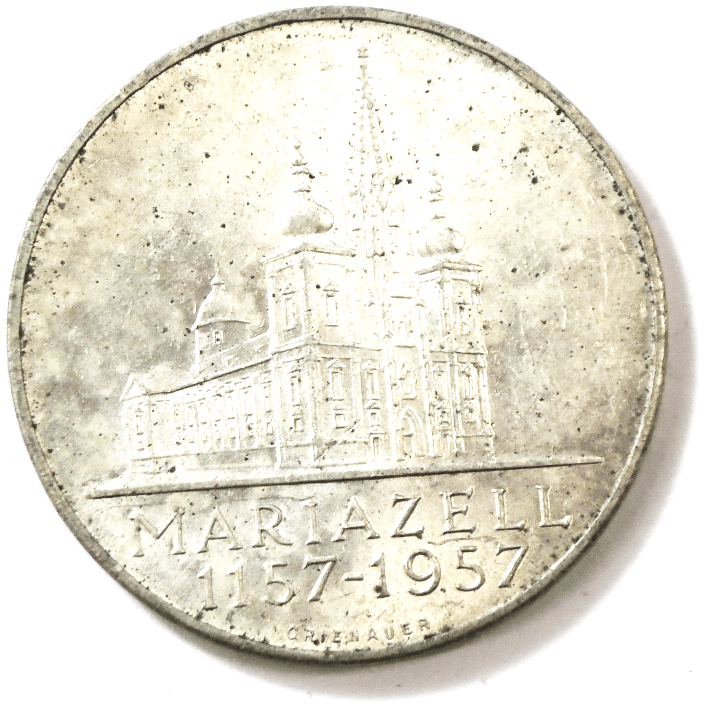 1957 Austria 25 Twenty Five Schilling Silver Coin KM# 2883