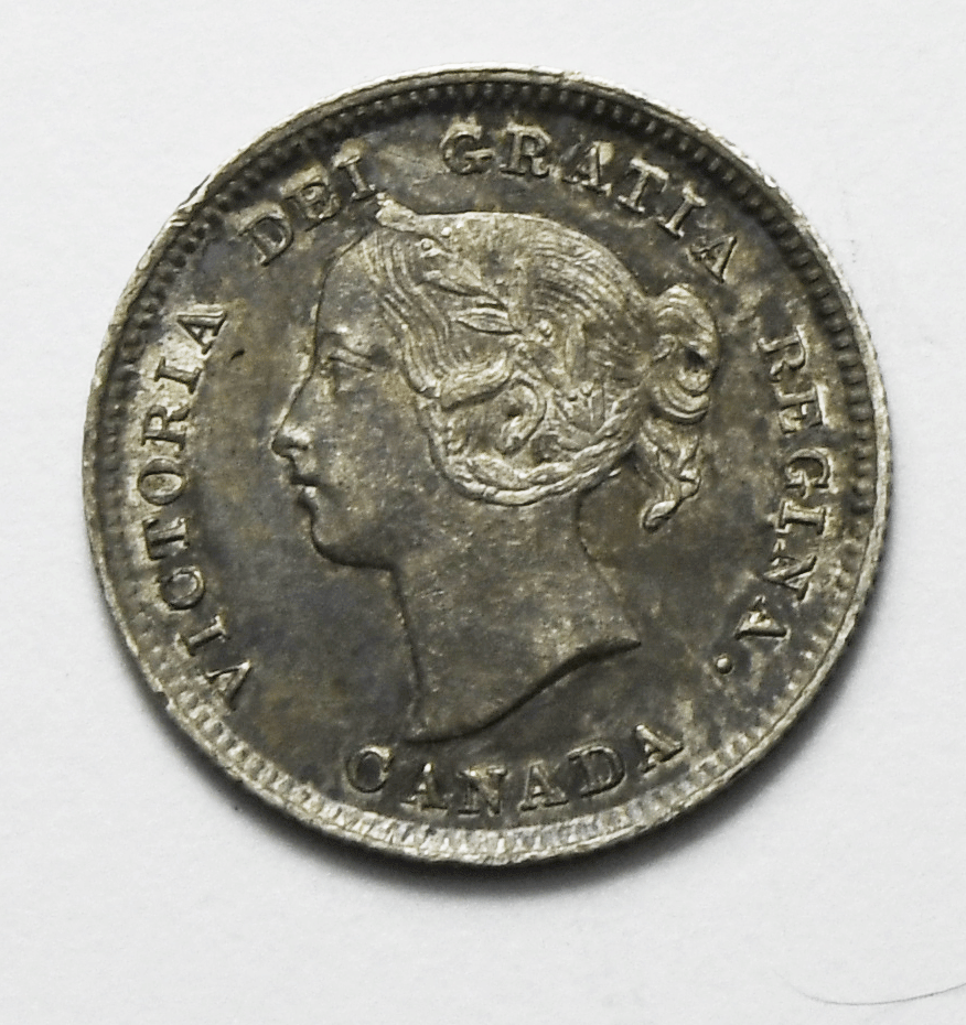 1892 Canada 5c Silver Five Cents KM# 2