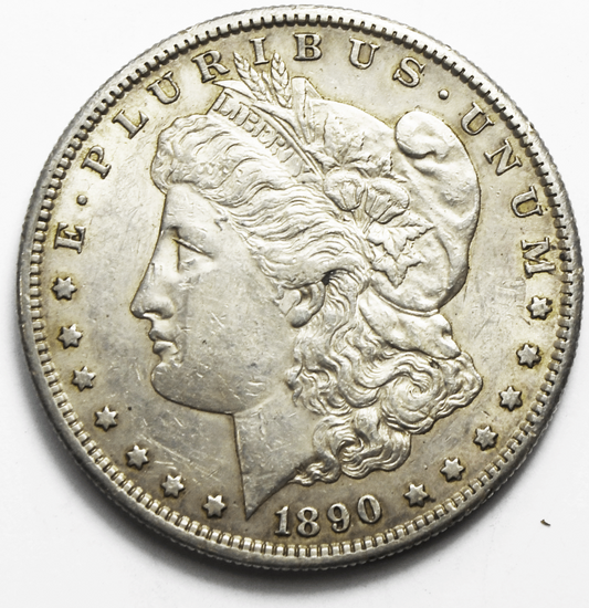 1890 S $1 Morgan Silver One Dollar US Coin San Francisco AU