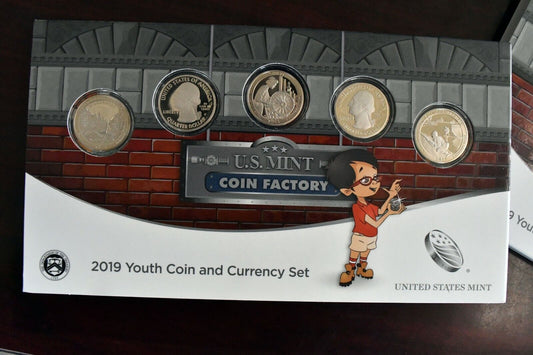 2019 Youth and Currency Set Proof S Quarters and $2 Bill from The US Mint