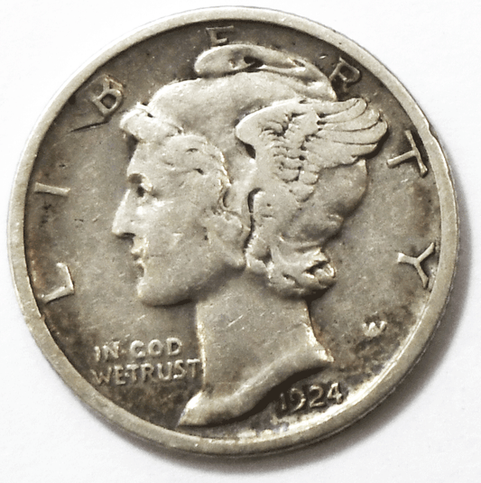 1924 D 10c Mercury Silver Dime Rare Ten Cents Denver