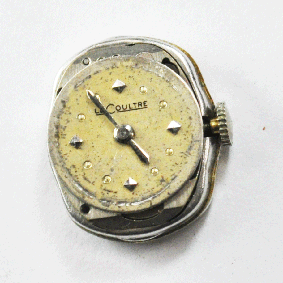 Vintage Women's Le Coultre 490/BW 17J Manual Wind 14k Gold Diamond Watch 15mm