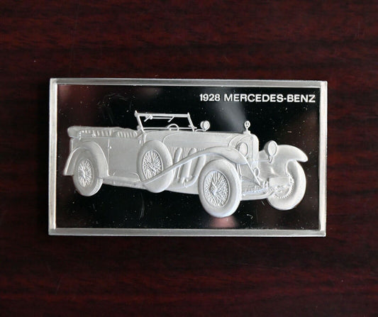 1928 Mercedes Benz Centennial Car Collection 1000 Grain Sterling Franklin Mint