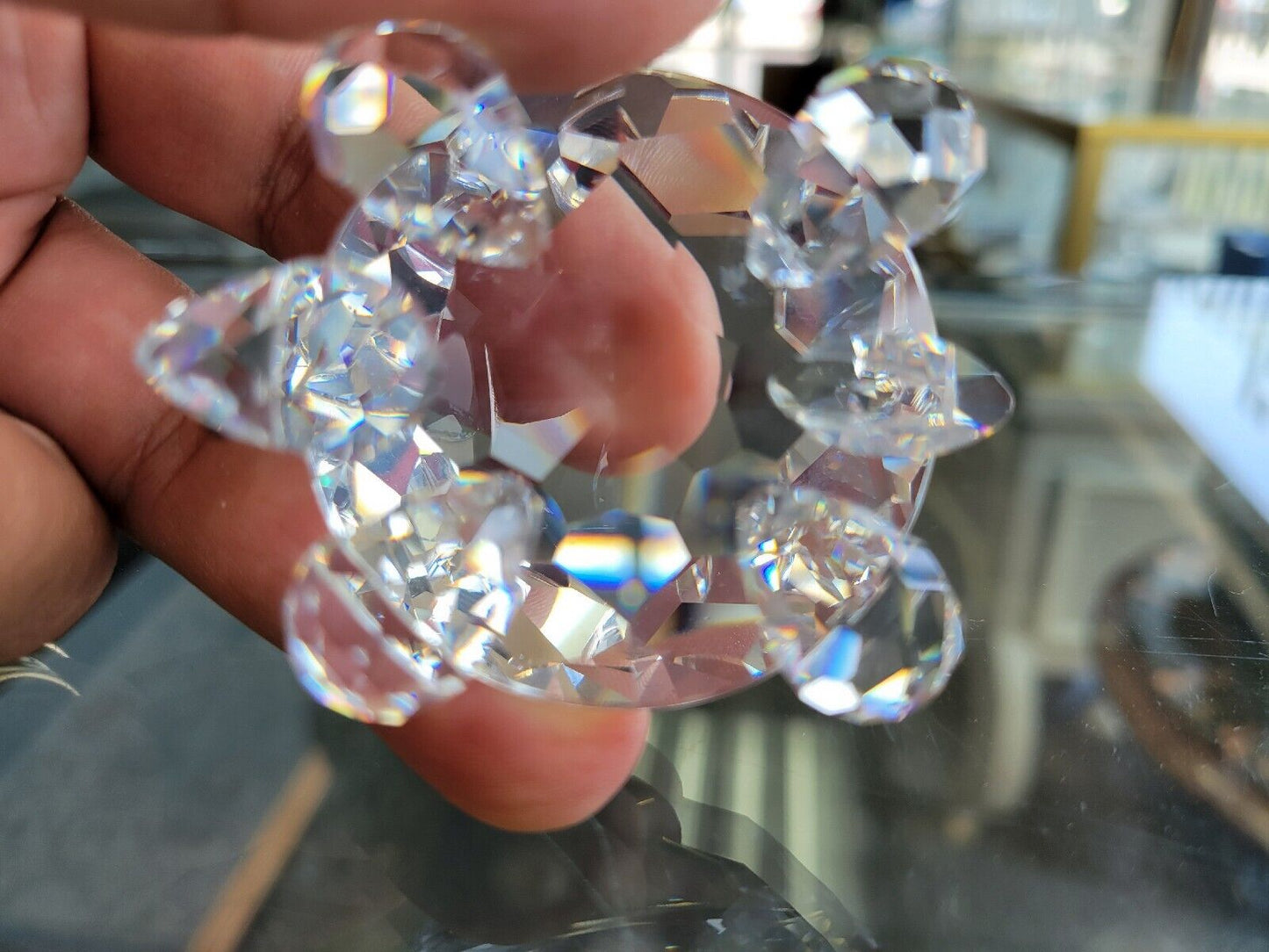 Swarovski Crystal Turtle w/ Green Eyes 7632 NR 045 In Original Box