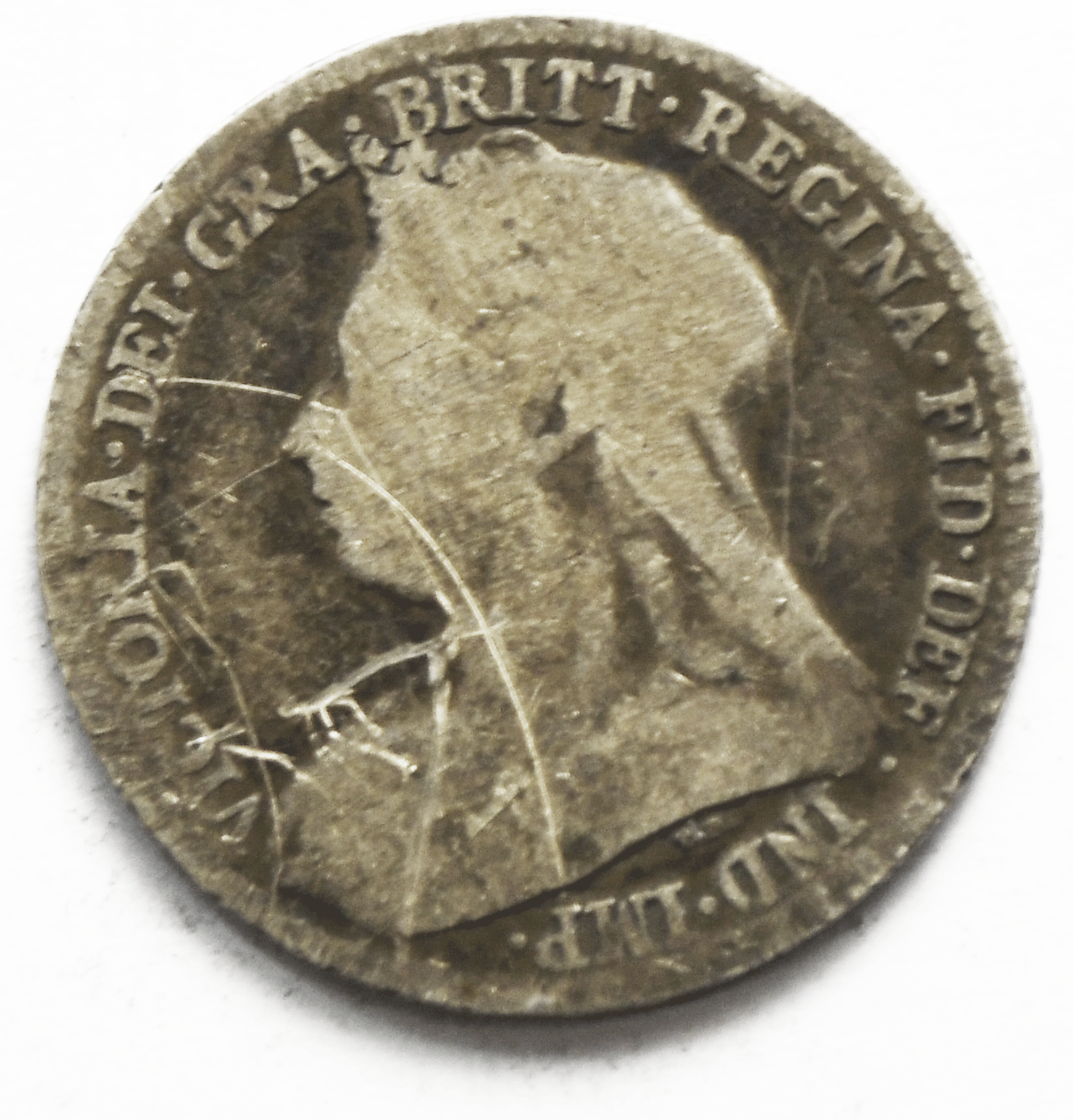 1895 Great Britain 6 Six Pence KM# 779 Silver Coin