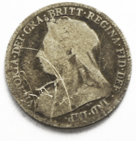 1895 Great Britain 6 Six Pence KM# 779 Silver Coin