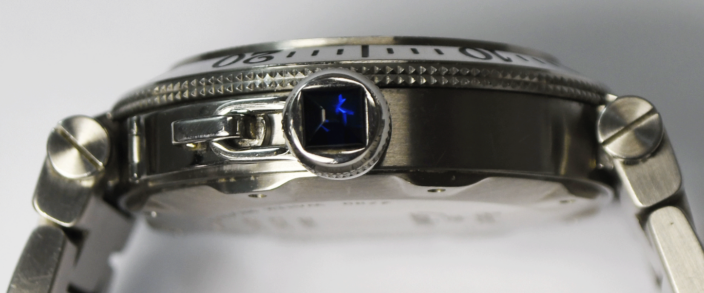 Pasha De Cartier Automatic Date Sea Timer 2790 40mm Stainless Wristwatch