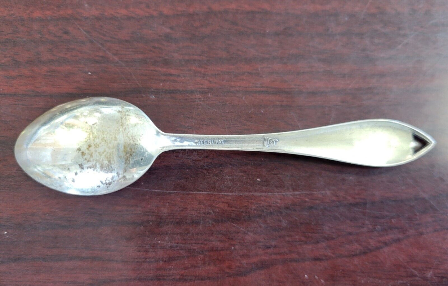 Sterling Souvenir Spoon 4 1/4" Nevada 36th  State By Bell Trading Post .28oz.