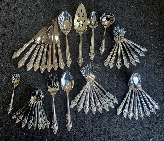 Empress by International 47pc. Silverplate 8 place settings w/Serving Utensils