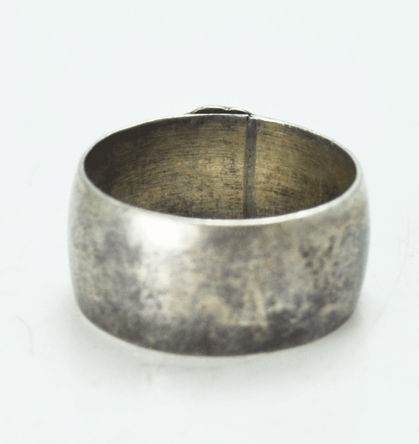 Sigillum Universitatis Kansiensis KU Seal Sterling Silver Ring 9mm Size 6 Band