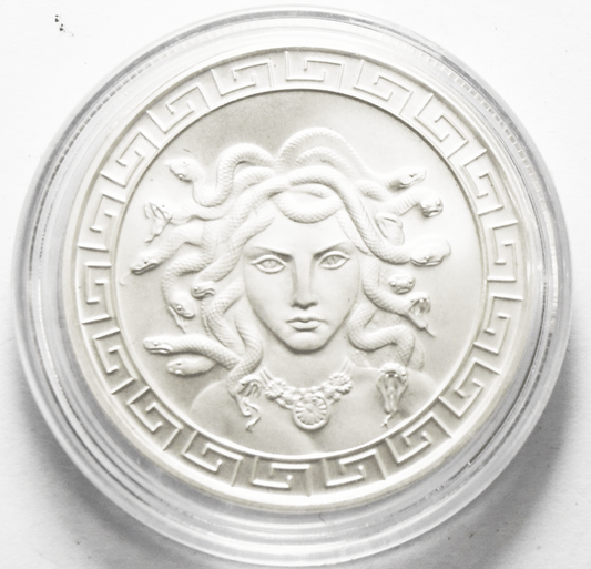 Medusa Anonymous Mint Owl Greek Mythology Silver 1oz Round .999 Fine