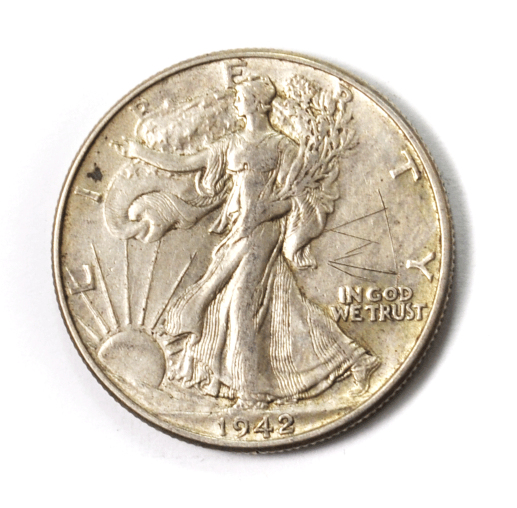 1942 50c Walking Liberty Half Dollar Fifty Cents Philadelphia DDO FS-101