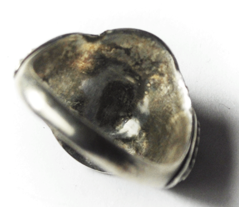 Vintage Sterling Silver Purple Amethyst Dot Ring 17mm Size 7
