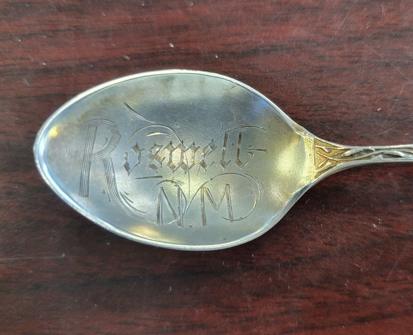 Roswell New Mexico Sterling Silver  4" Souvenir Spoon .20oz. by Paye & Baker