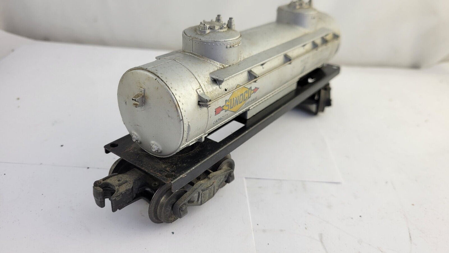 Lionel  6465 Sunoco 2 Dome Oil Tank Car Postwar Train w/Original Box Gauge O
