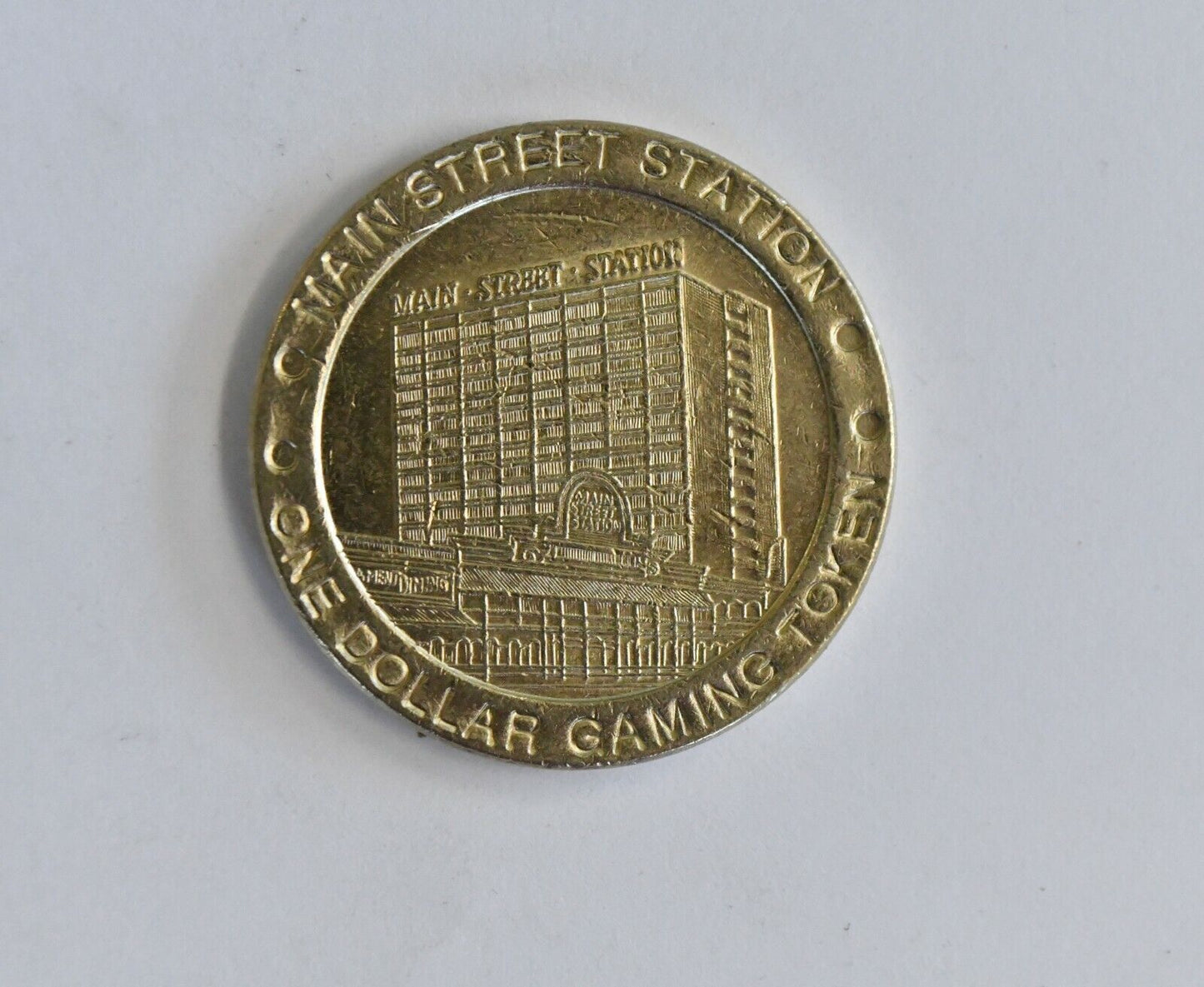Vintage Mainstreet Station Hotel Casino Dollar Slot Gaming Token Las Vegas NV