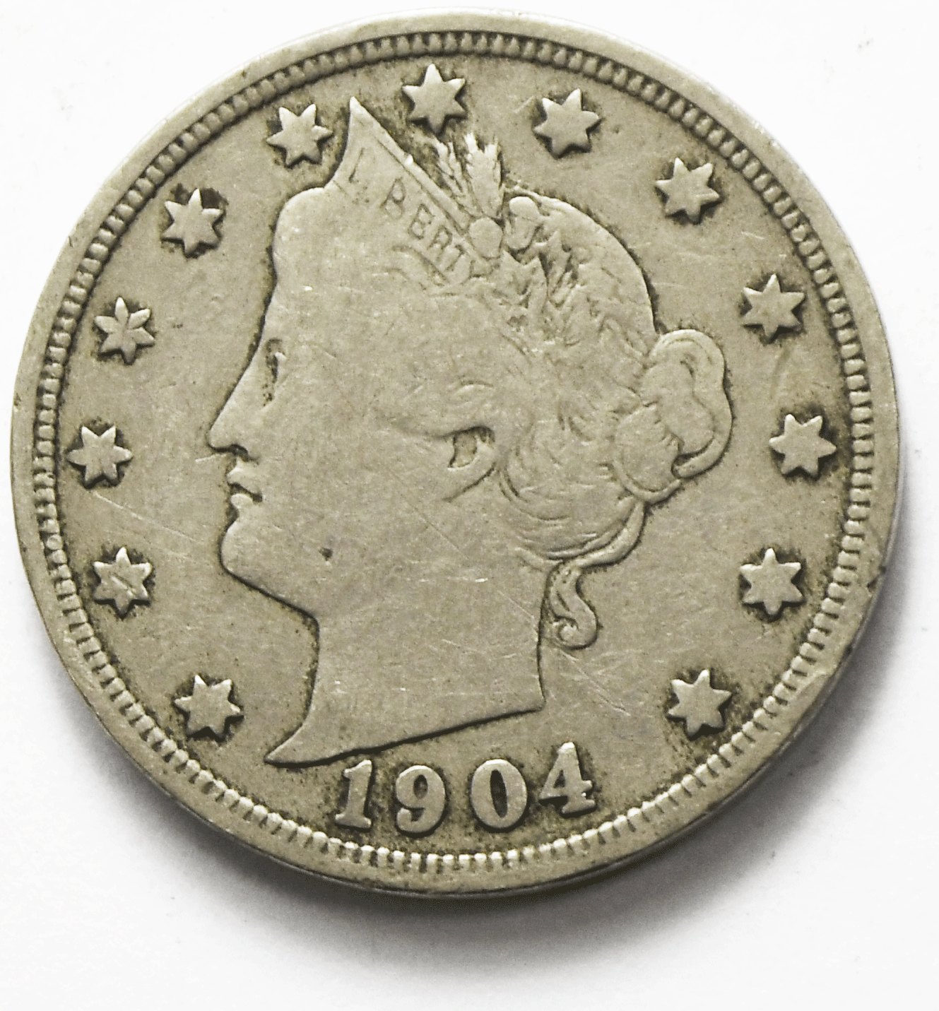 1904 5c V Liberty Nickel Five Cents Rare US Philadelphia