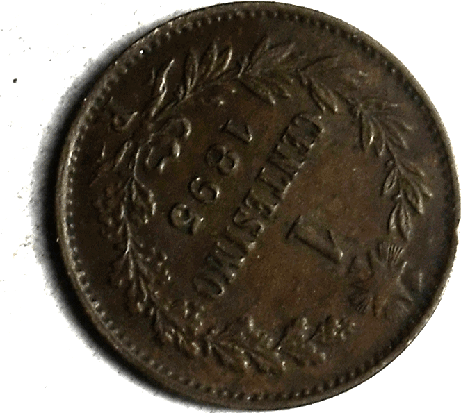 1895 R Italy One Centesimo KM# 30 Uncirculated