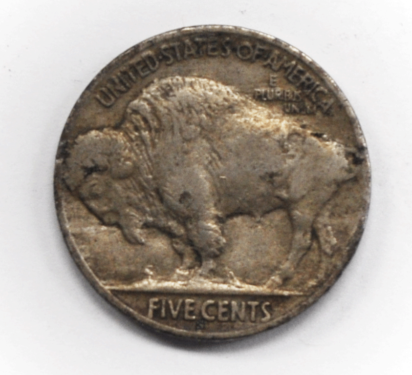 1925 S 5c Buffalo Nickel Five Cents US San Francisco Rare VF