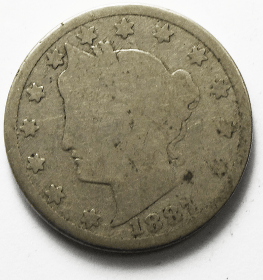 1887 5c V Liberty Nickel Five Cents Rare US Philadelphia