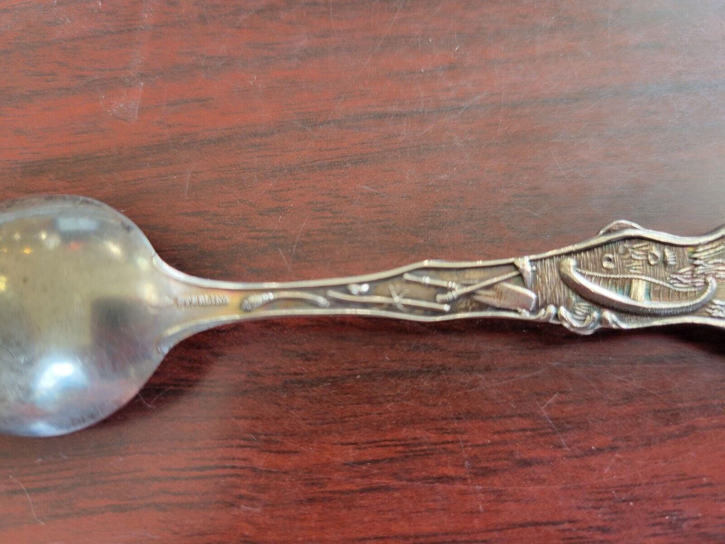 Convention Hall Kansas City Mo.  Sterling Silver 4 1/8" Souvenir Spoon .38oz.