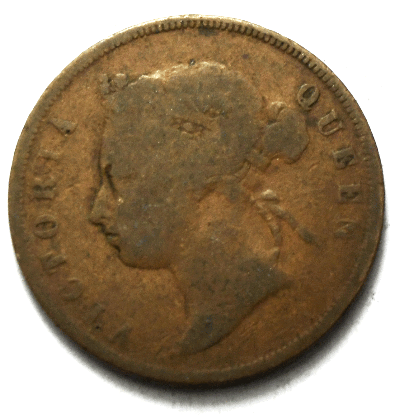 1891 Straits Settlements One Cent KM# 16