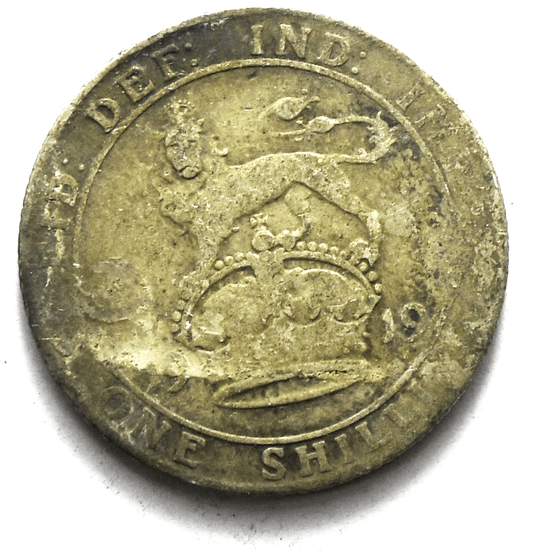 1919 Great Britain Silver One Shilling Coin KM# 816