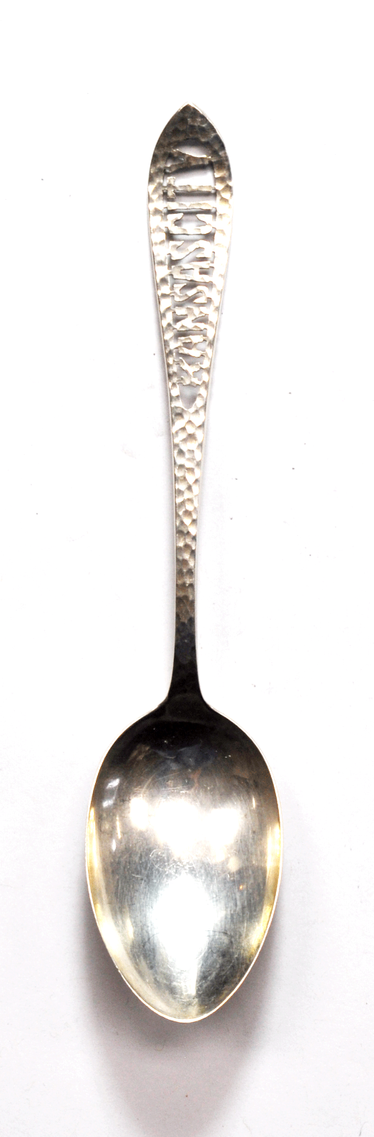Antique Weidlich Kansas City Sterling Souvenir Spoon Hammered Cut Out 5-5/8"