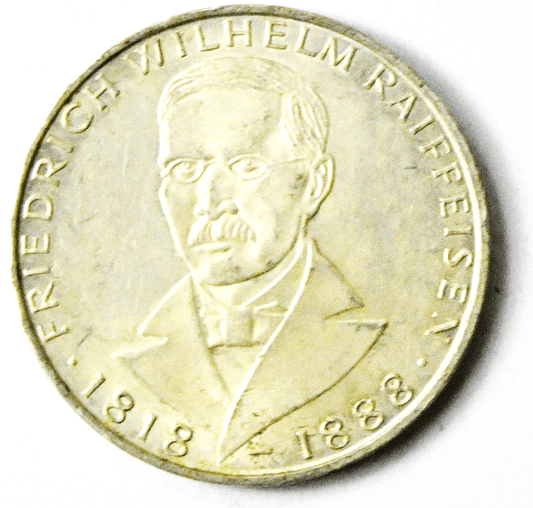 1968 J Germany Federal Republic 5 Five Mark Silver Coin KM#121