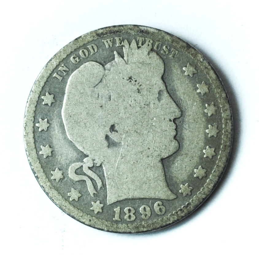 1896 O Barber Silver Quarter Dollar Rare Twenty Five Cents New Orleans
