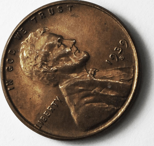 1939 S 1c Lincoln Wheat Cent One Penny San Francisco Uncirculated Rare