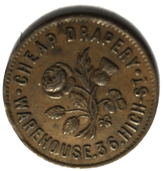 Robert McKenzie Scotch House Silks & Shawls Irish 22mm Token 36