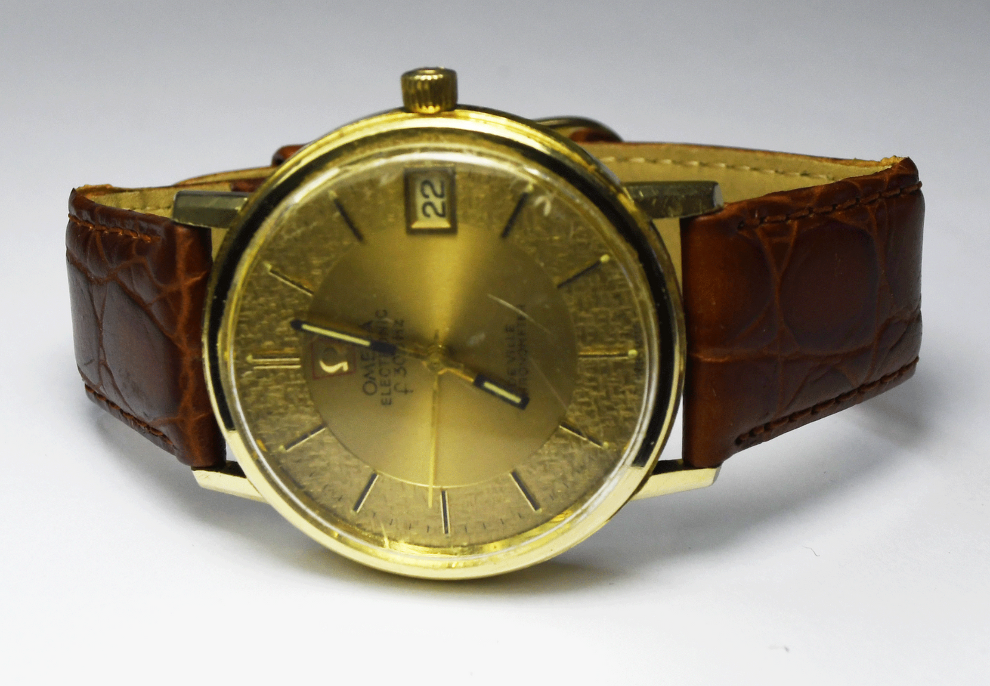 Men's Omega Electronic 300hz Deville Chronometer Date 1250 GEP 36mm