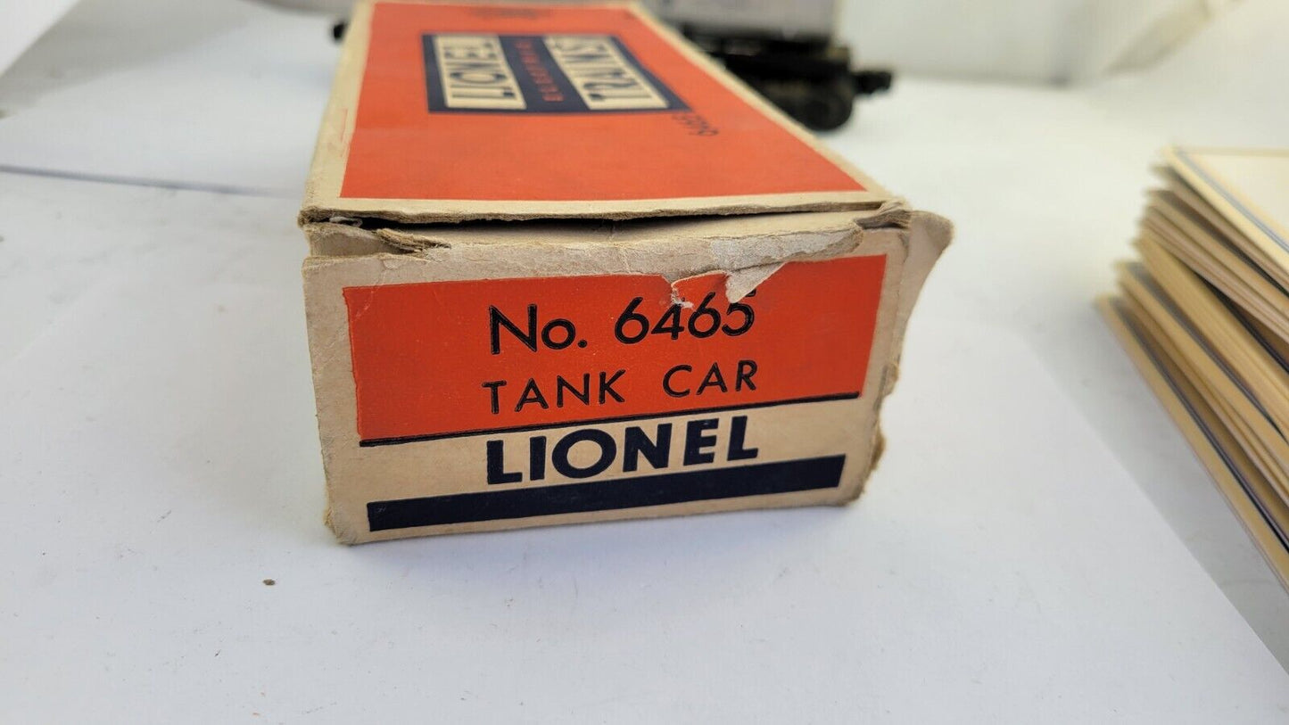 Lionel  6465 Sunoco 2 Dome Oil Tank Car Postwar Train w/Original Box Gauge O