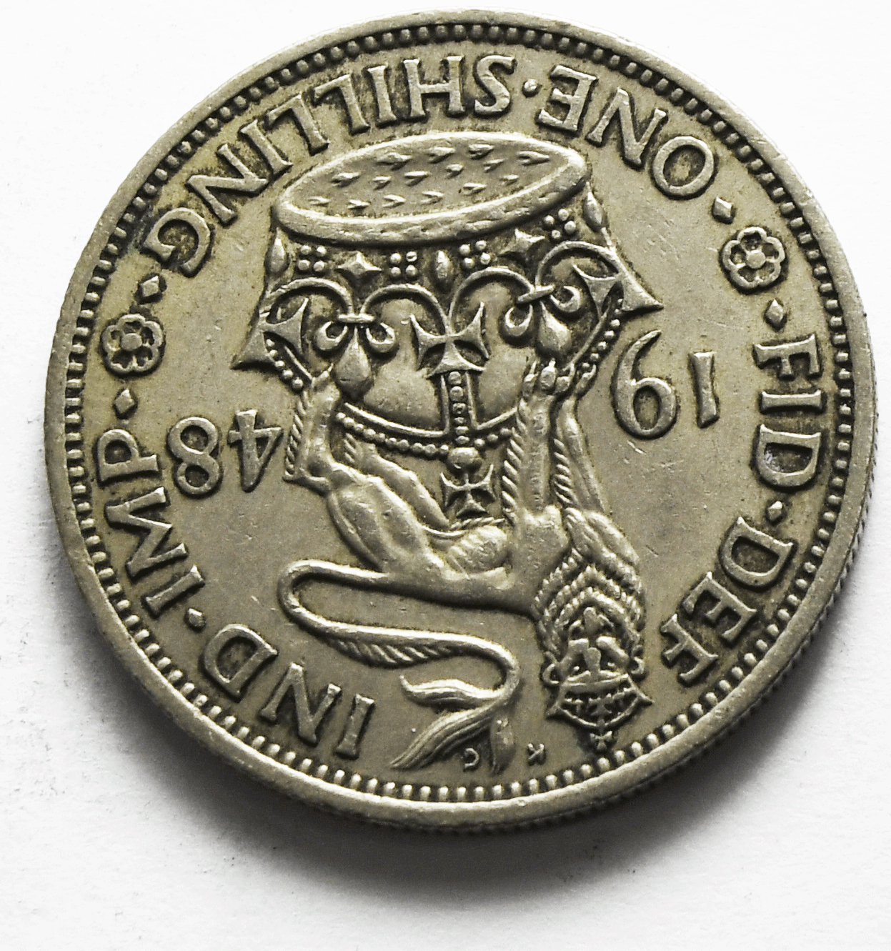 1948 Great Britain Shilling Copper Nickel Coin  KM# 863