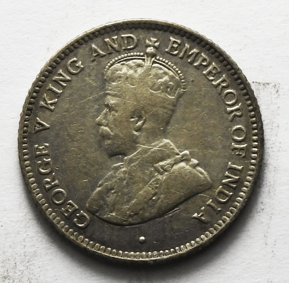 1916 British Guiana & West Indies 4 Four Pence Silver Coin KM# 28 Only 30,000