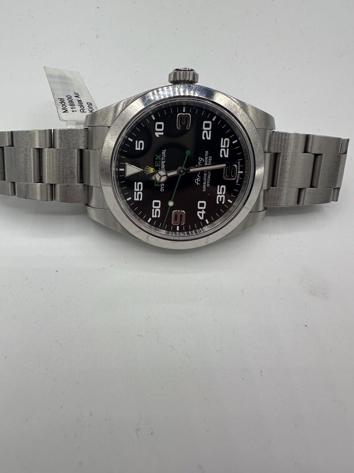 Rolex Air-King 116900 Silver Oyster Bracelet with Silver Bezel