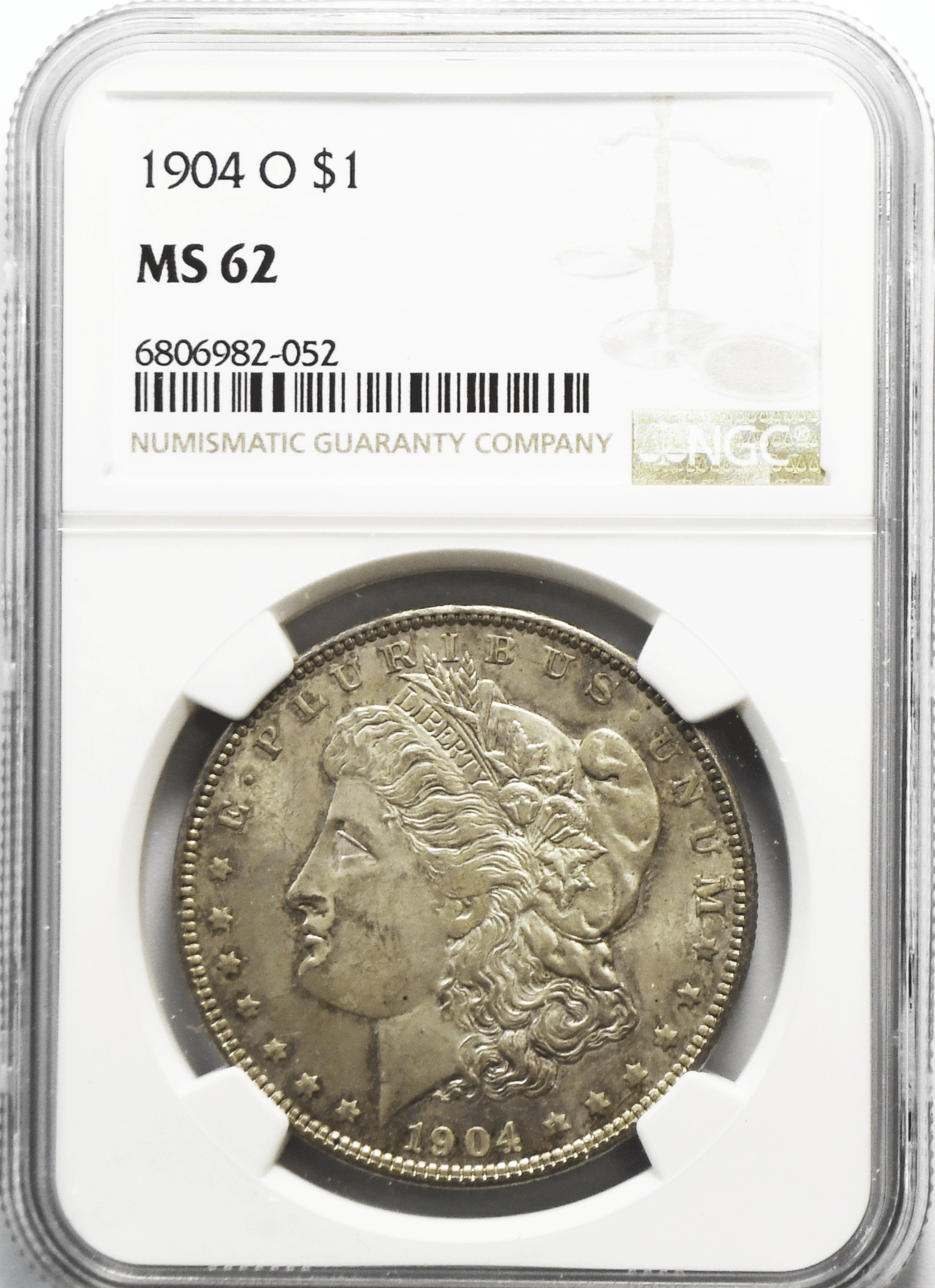 1904 O $1 Morgan Silver Dollar MS62 NGC Uncirculated New Orleans