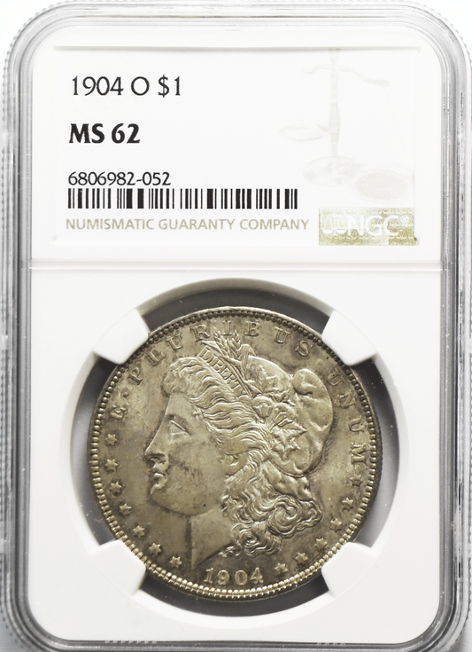 1904 O $1 Morgan Silver Dollar MS62 NGC Uncirculated New Orleans