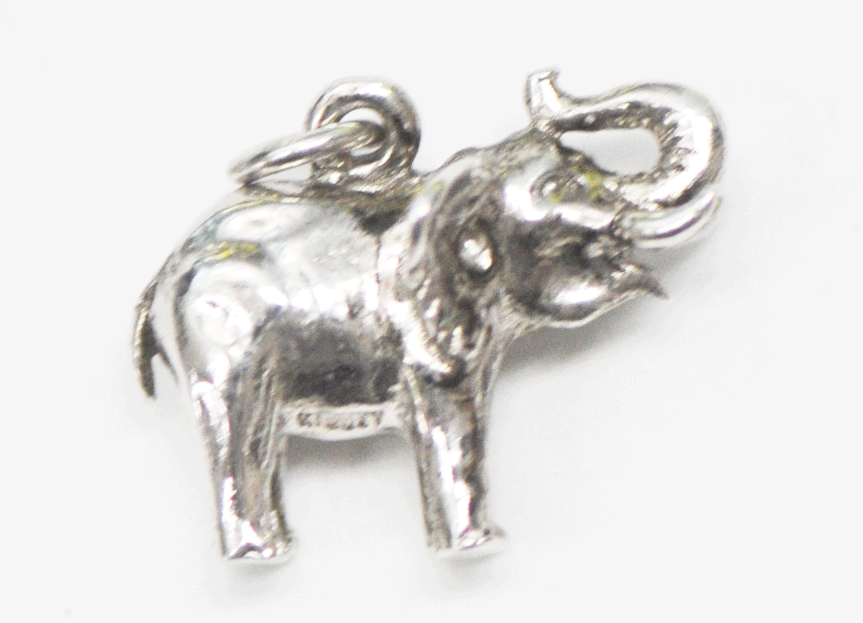 Sterling Silver Kinney Elephant Charm 22mm