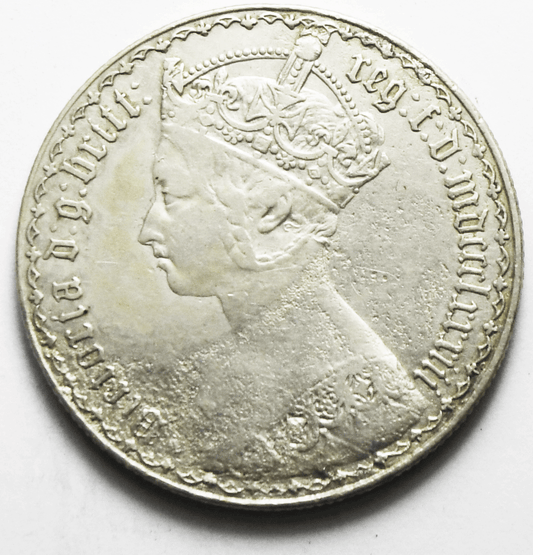 1883 Great Britain Silver One Florin Two Shillings Coin KM# 746.4